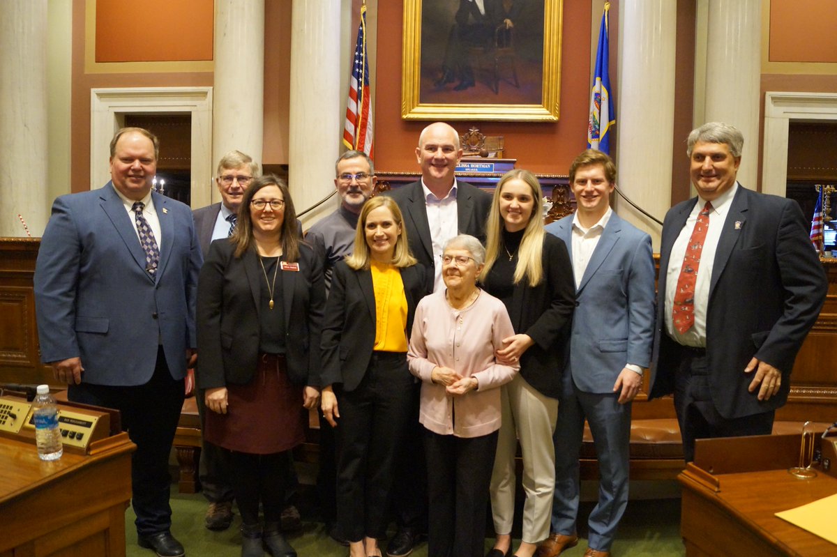 Honoring the former WCROC Animal Scientist, Harley Hanke, at the MN State Capitol. Thank you <a href="/TorreyWestrom/">Torrey Westrom</a> and Rep. Paul Anderson for making it happen! <a href="/CFANS/">CFANS</a> #mnleg #mnhouse