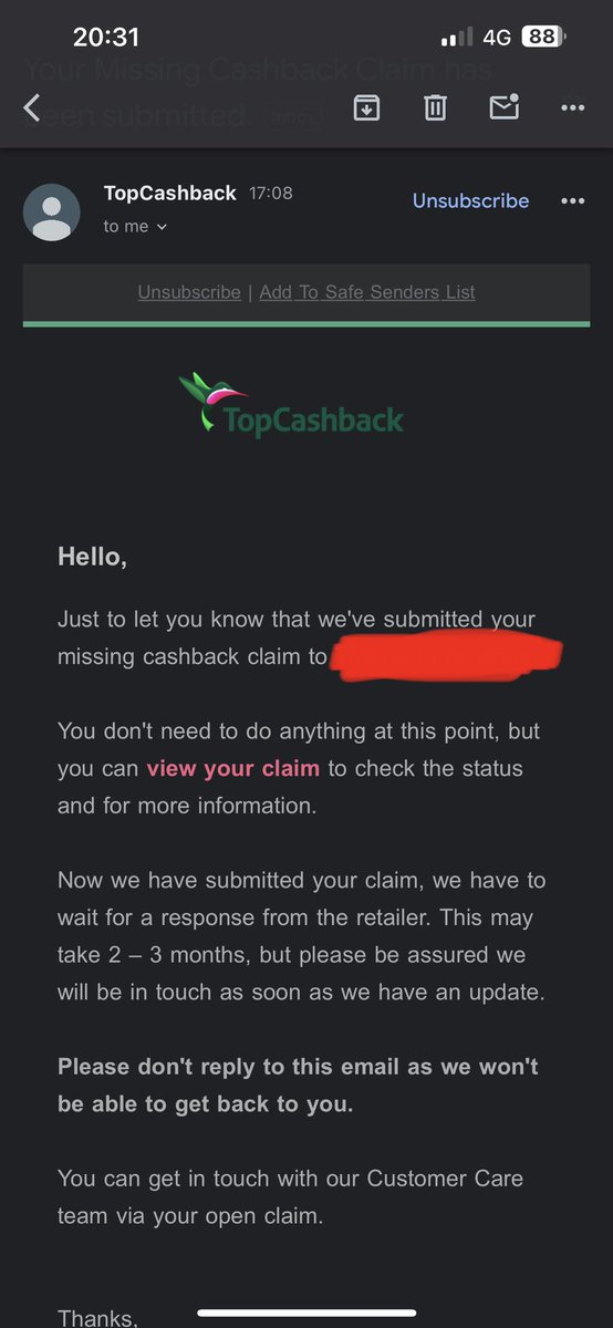 Reminder to chase missing cashback every now and again.

Keep track of all cashback you should be getting and reconcile weekly/monthly to make sure nothing gets missed!

topcashback.co.uk/ref/mlwebster1…