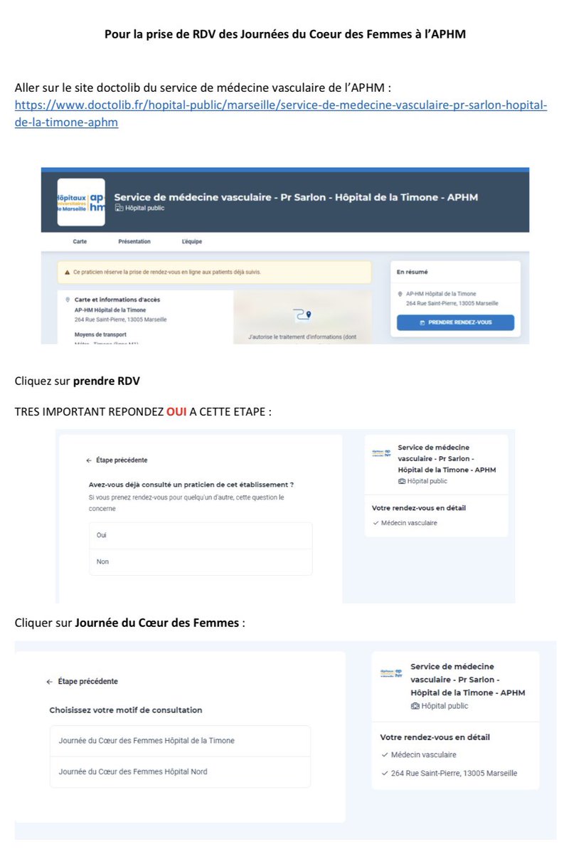 Nouvelle action de prévention pour les femmes éloignées du système de santé : merci de diffuser l’information ! <a href="/aphm_actu/">AP-HM - Hôpitaux Universitaires de Marseille</a> <a href="/CHUdeMarseille/">AP-HM Story</a> <a href="/ACF_WCHF/">Agir pour le Coeur des Femmes</a> <a href="/Assur_Maladie/">Assurance Maladie</a>