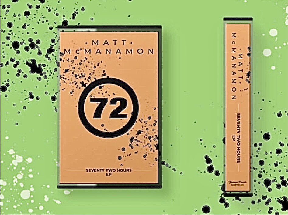 #preorder Exclusive: 72 Hours (EP) - 4 - Track Cassette - In a choice of colours. Limited edition of 50. Each side opens with an official single followed by a previously unreleased song. Pre-order link: mattmcmanamon.bandcamp.com/album/72-hours…