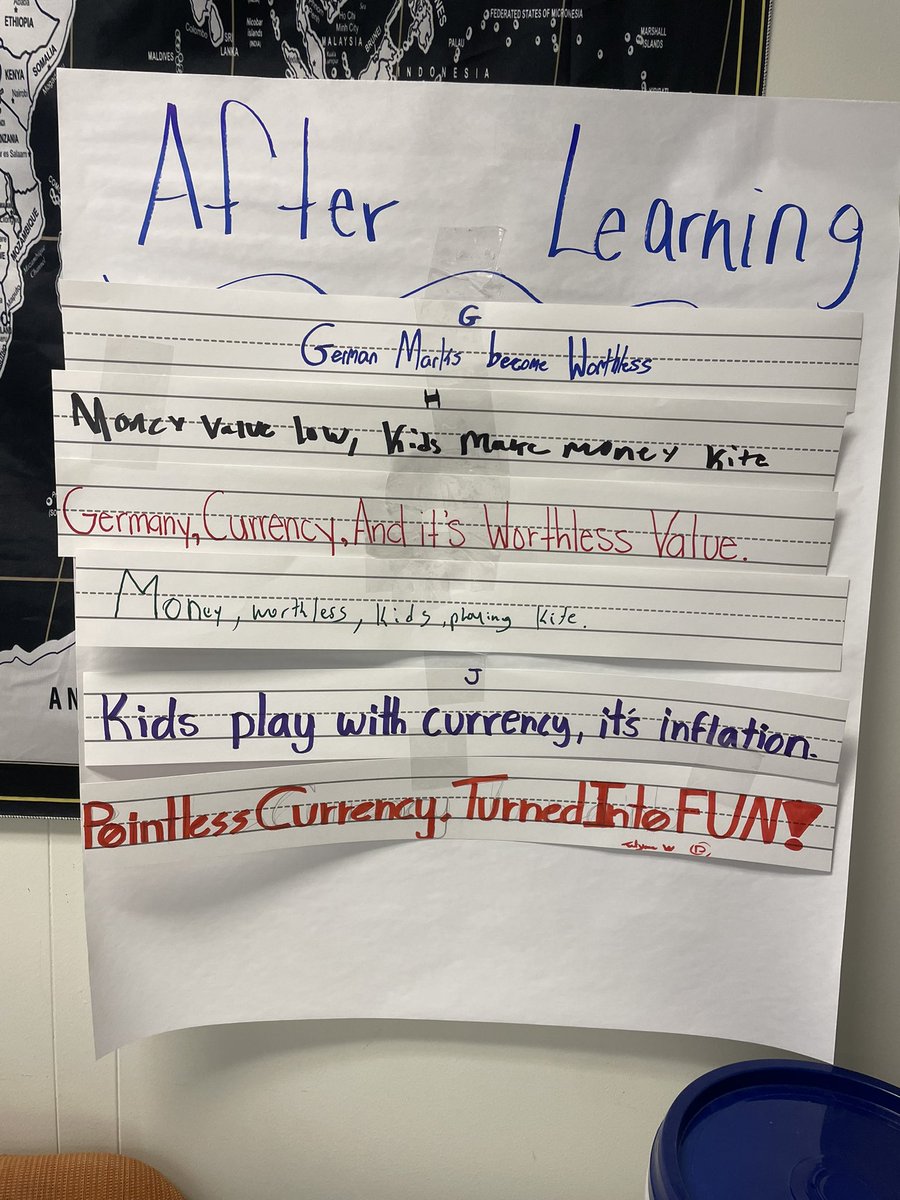 World history students were making “headlines” today <a href="/oldmillpatriots/">Old Mill Patriots</a> @omsocialstudies #artfulthinking #formativeassessment #exitticket