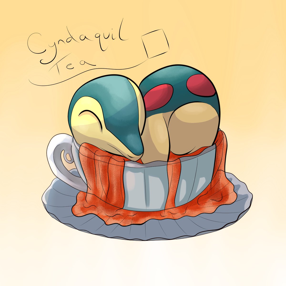 Cyndaquil Infusion! 
Another Pokémon Tea design. 

#pokemon #pokemonart #cyndaquil #teaart #digitalart #stickerdesign