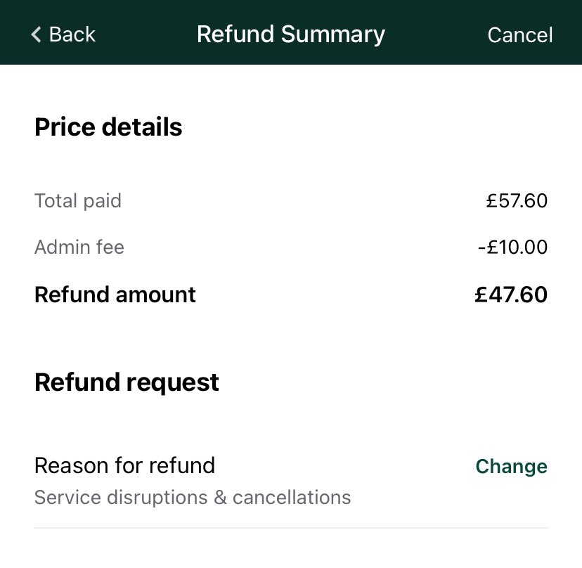 sarah_e_evans's tweet photo. @GWRHelp How on earth can you justify a £10 admin fee for refunding a ticket when no train was available to travel on. Absolutely appalling!!! https://t.co/YFgYmczyDH