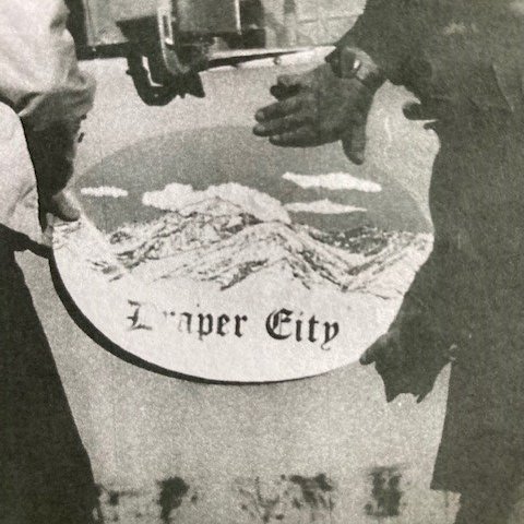 drapercity's tweet image. It's National Retro Day! In honor, here is a photo of an old Draper City logo circa 1980 - 1985. What's your favorite iteration of the Draper City logo? #draper #draperut #draperutah #utahhistory #nationalretroday