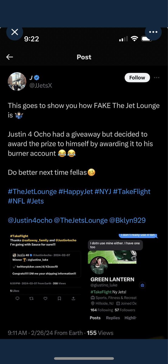 Cornpop2N's tweet photo. So was it @Justin4ocho embezzling the giveaways from @Bklyn929 @kenscara1 and #TheJetLounge or was it a collaborative effort? @GarrettHamm3 get ready to start up the fire pit. More gear gonna burned #NotTogetherness https://t.co/HaxKBjFgnN