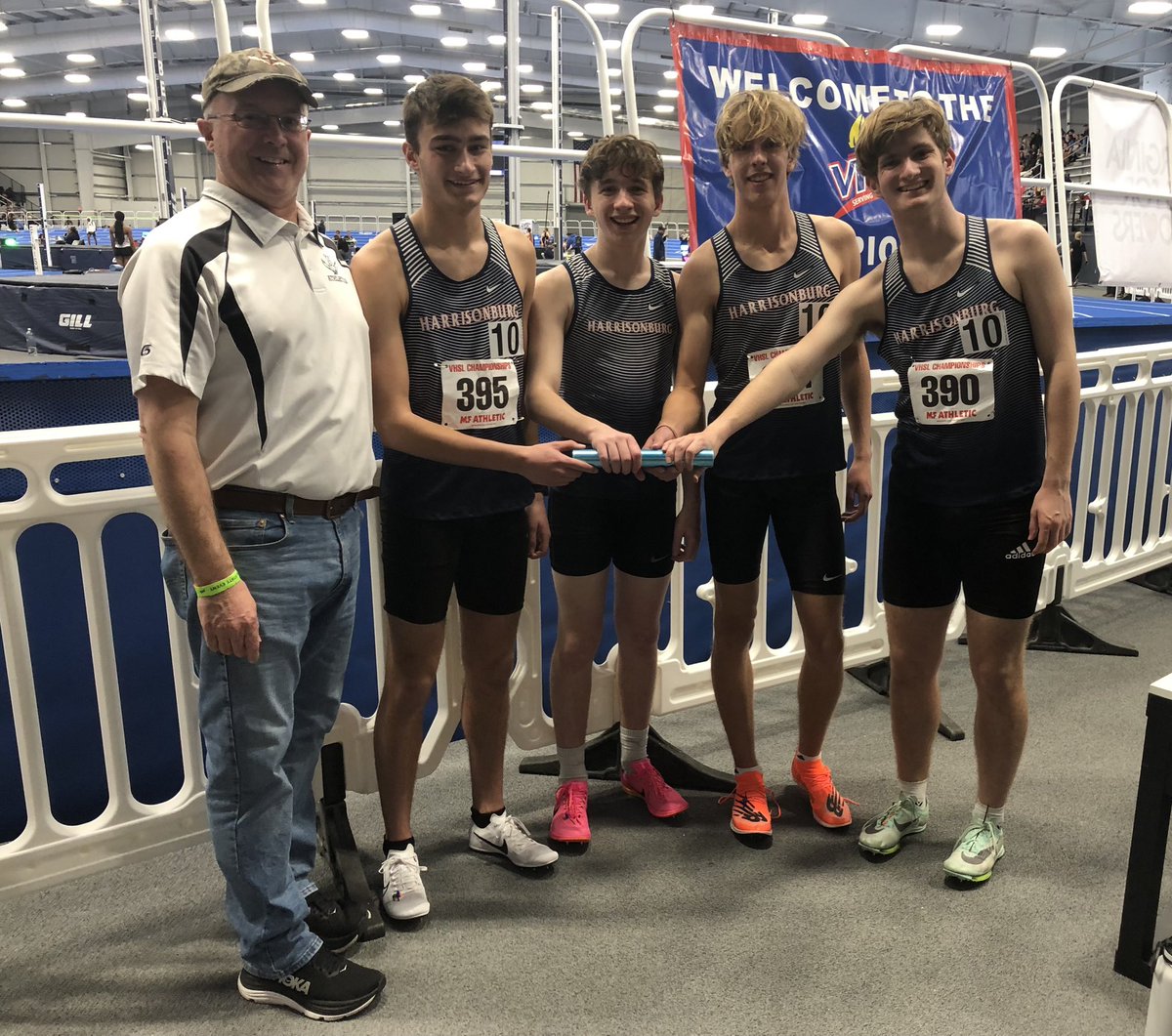 jhtrackcoach's tweet image. VHSL Class 5 State Indoor Track Championship at VA Beach.  CONGRATS to Matthew, Kaedon, Andrew, and CJ on their top 10 finish in the Boys 4x800 Relay with a seasonal best time of 8:20.34
# SENIORS
# LASTDANCE
@HHS_BlueStreaks #BlueStreakPride