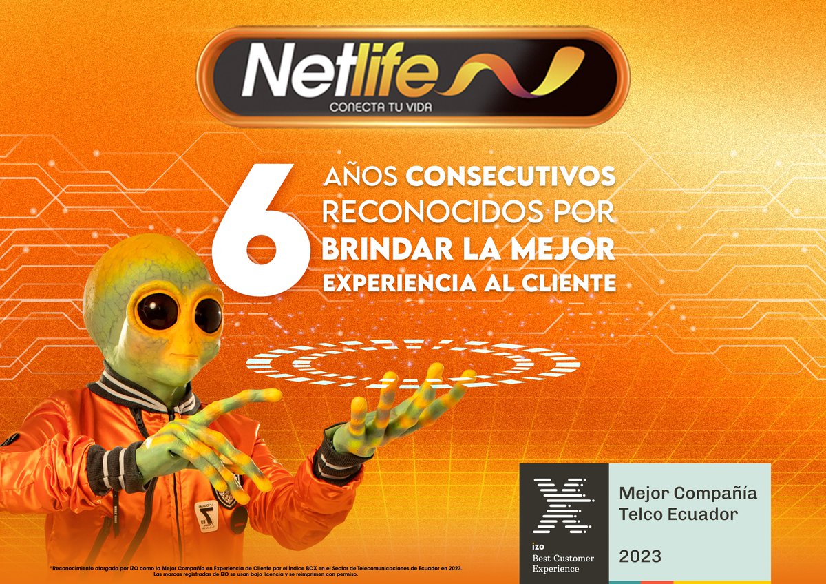 ¡La excelencia nos conecta! Nos enorgullece ser reconocidos por 6to año consecutivo en el Índice Best Customer Experience (BCX) de Izo, como la mejor compañía en Experiencia de Cliente en el sector de Telecomunicaciones de Ecuador en 2023.