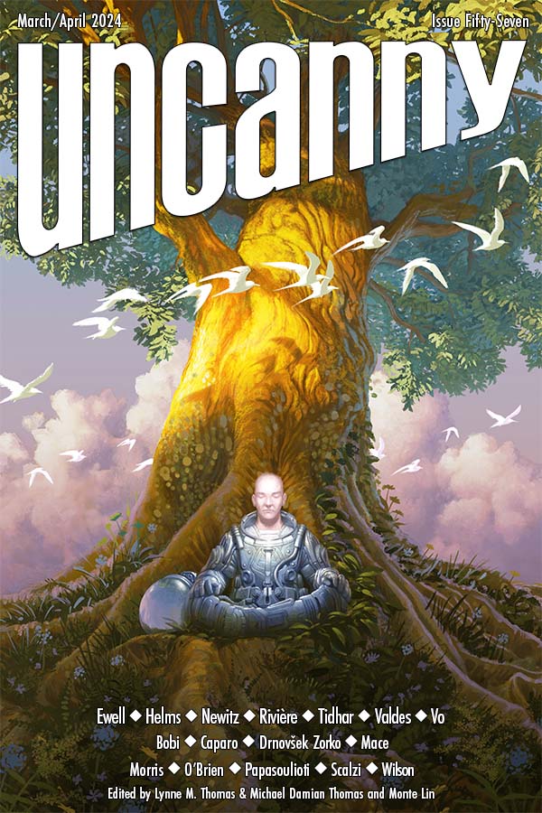 Space Unicorns! Behold the Uncanny Magazine Issue 57 Table of Contents and Antonio Javier Caparo cover! uncannymagazine.com/uncanny-magazi…