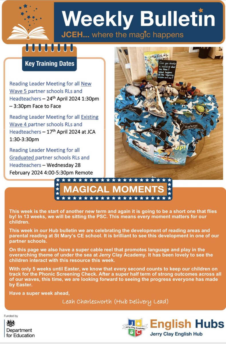 JCEnglishHub's tweet image. Our weekly bulletin is out! Check your inbox for our bulletin for Partner &amp;amp; graduated schools #EnglishHub 🌟