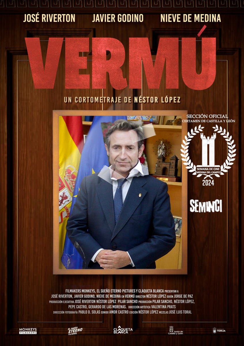 NestorLopezCine's tweet image. Estrenamos en @FestivalCineMed otro año más.
#Vermú es mi nuevo corto como director. El equipo lo mola todo, y no digamos el casting.❤️ Producido por @MonkeysFilms @ClaquetaBlanca y #ElSueñoEternoPictures