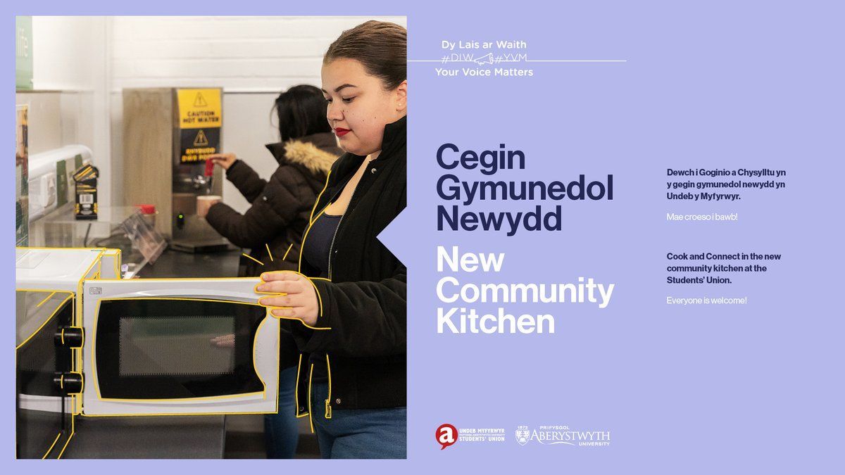 Dewch i Goginio a Chysylltu yn y gegin gymunedol Newydd yn Undeb y Myfyrwyr 🍽️🥣
#DLW