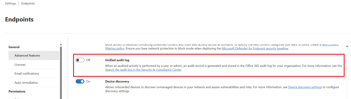 Looks like we're getting some Unified Audit Log integration with Defender for Endpoint 🥳