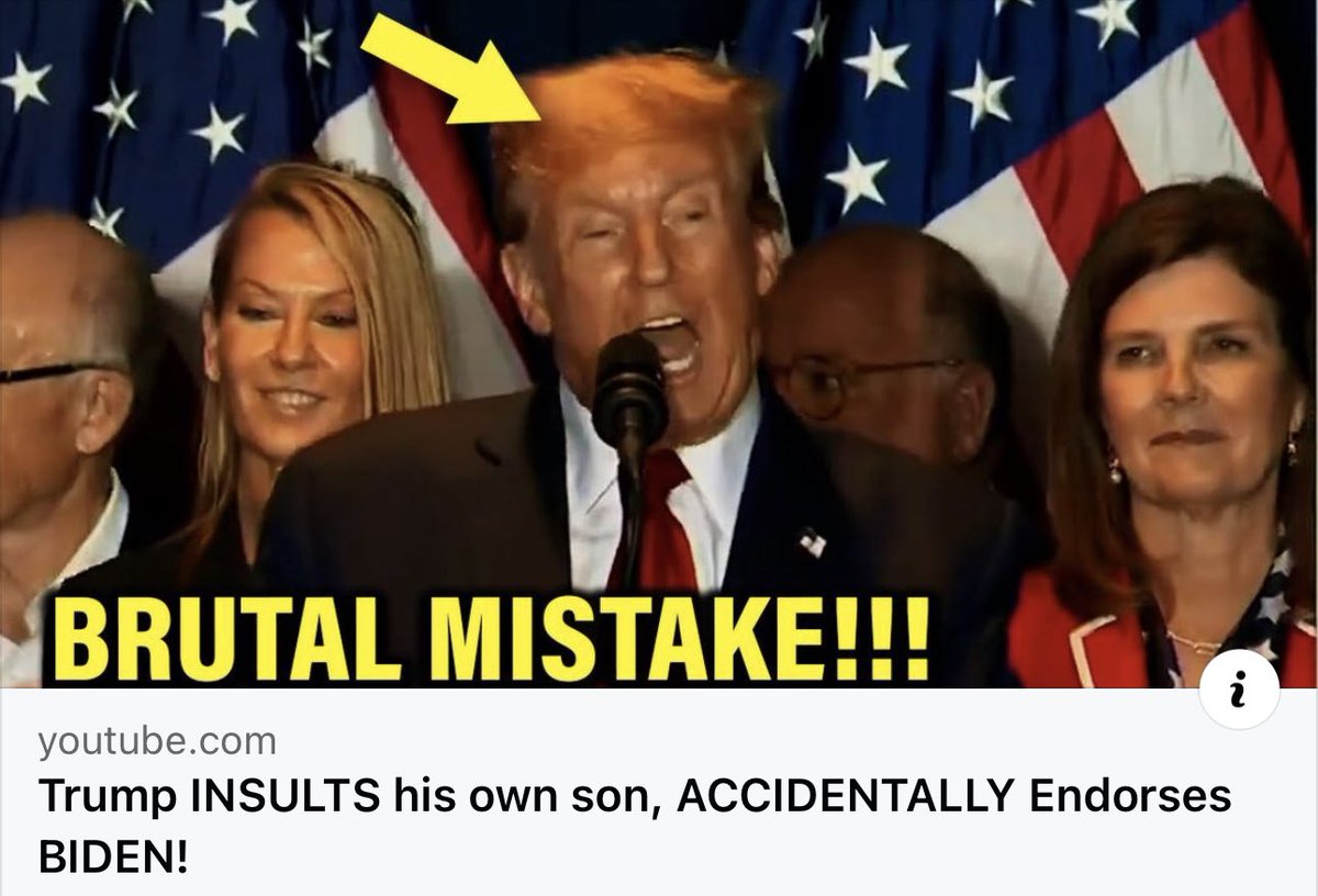 BREAKING VIDEO: Donald Trump just absolutely LOST IT — and even insulted his own son with a VERY TELLING brain-fart…

Watch the video here: youtu.be/-EN0pCOni9A?si…

Please RT and ❤️ if you think that Trump’s mind is falling apart!