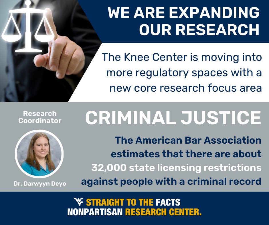 The Knee Center is thrilled to announce our newest core research focus area of Criminal Justice!
#CriminalJustice #OccupationalLicensing #Licensing #Research #ResearchCenter #KneeCenter