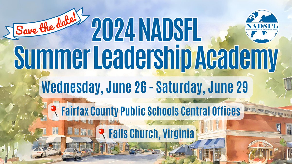 ‼️ Save the date! ‼️ We've announced our bi-annual Summer Leadership Academy: June 26-29 in Falls Church, VA! Registration is open to all members of NADSFL. Stay tuned for full event details, & make sure you're signed up for our newsletter! #langchat