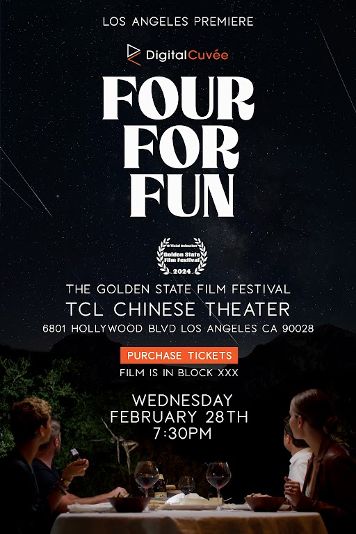 My new film Four For Fun will be screening at the Chinese Theater this Wednesday, 7:30pm. Tickets are available thru the Golden State Film Festival site. Q&A with cast and myself directly following! Trailer : youtube.com/watch?v=RSn2yO… @BrytniSarpy