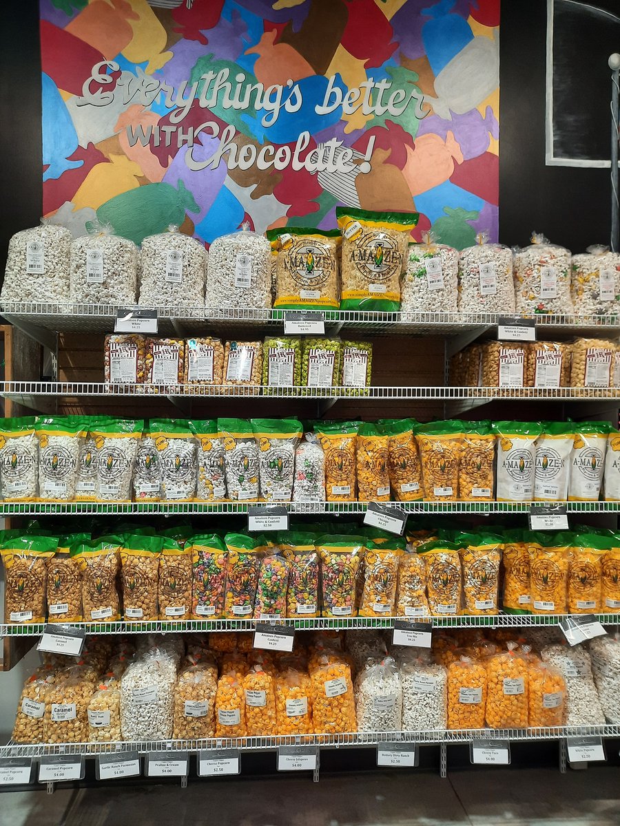 SimplyAMaizeN27's tweet photo. Look for us in your local Russ's &amp; Super Saver as well as Baker's Chocolates @superior27 #popcornguy #Local #independent https://t.co/wtNyv3jsTF