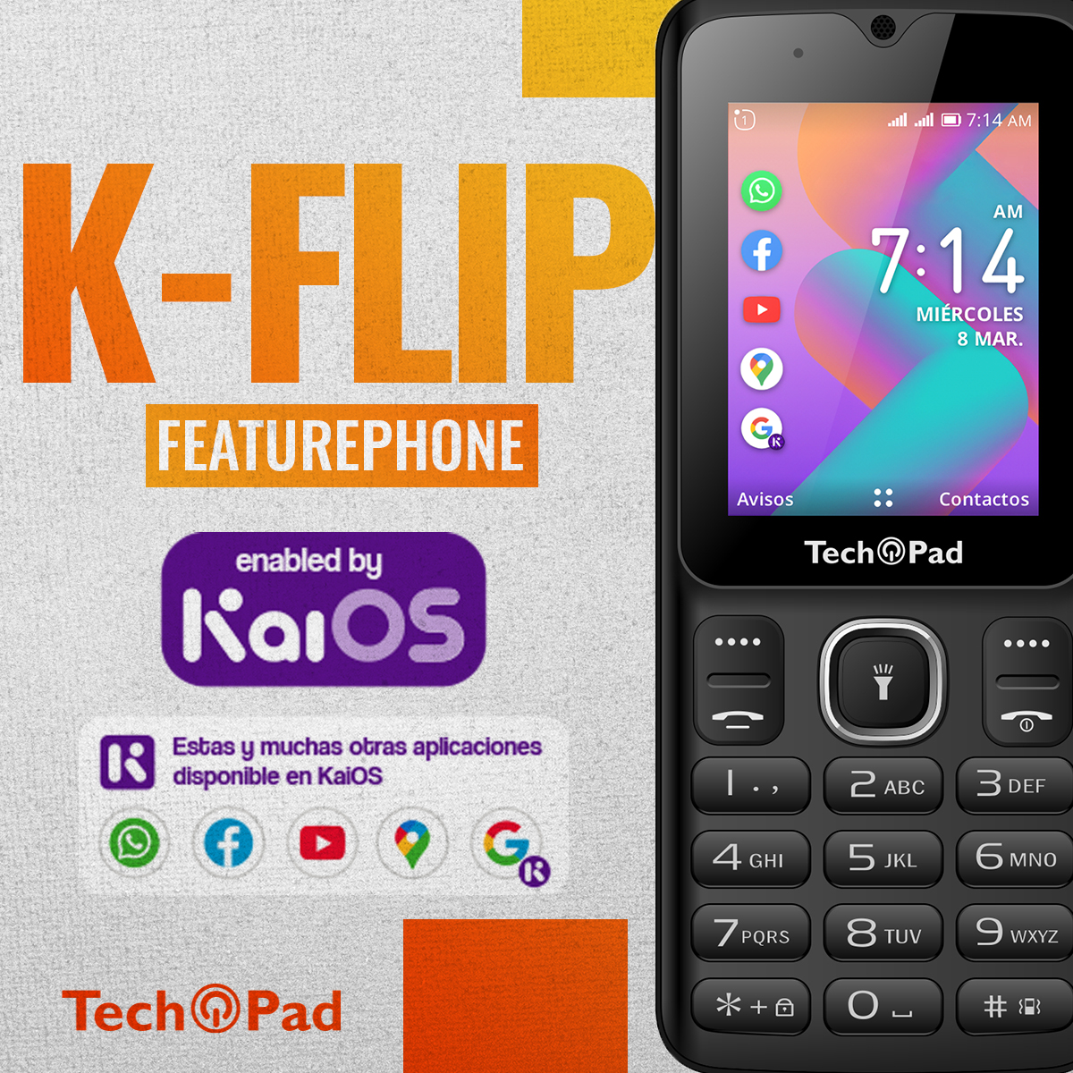 TabletsTechPad's tweet photo. ¡Sorpréndete de nuestro pequeño y gran featurephone de TechPad!
Verás que las cosas pequeñas, también traen grandes cosas. 😶😮🤯
#Featurephones #KAIOS #TechPad https://t.co/Gxpjdex1ez