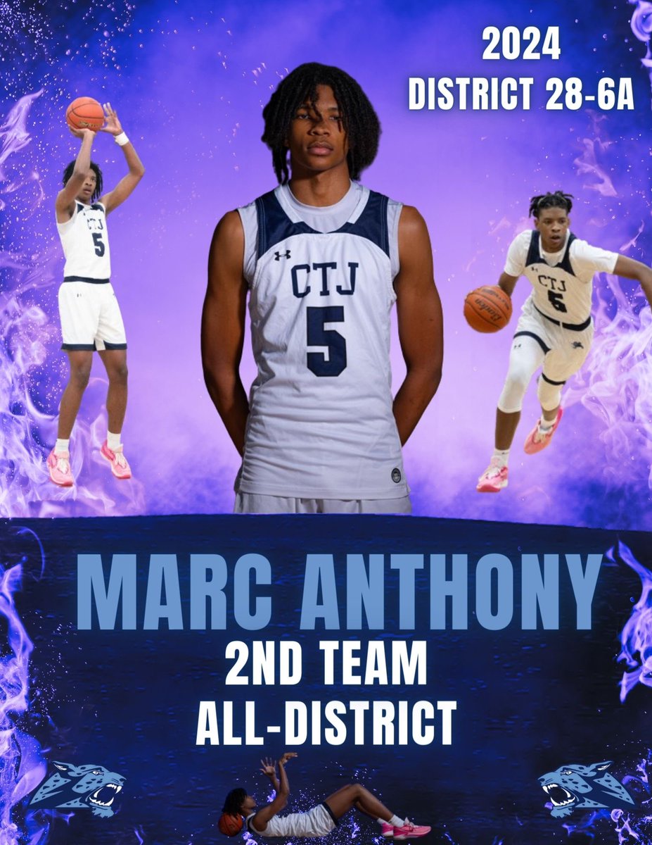 Congratulations to Sophomore Marc Anthony for his all district selection.