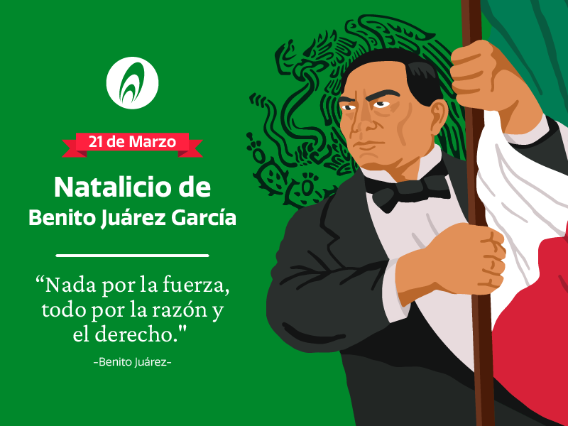 En este día conmemoramos el natalicio de 𝗕𝗲𝗻𝗶𝘁𝗼 𝗝𝘂𝗮́𝗿𝗲𝘇, un líder cuyo legado de justicia y equidad sigue inspirándonos.

🇲🇽Que su memoria nos impulse a seguir construyendo un México más justo, próspero y sustentable.