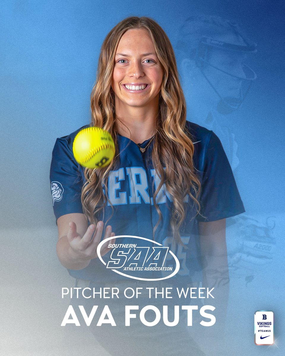 We interrupt your regular scheduled programing to alert you that our freshman pitcher, <a href="/AvaFouts/">Ava Fouts</a> has received her second consecutive SAA pitcher of the week honor  #nobigdealoranything

#WeAllRow | #Team15
