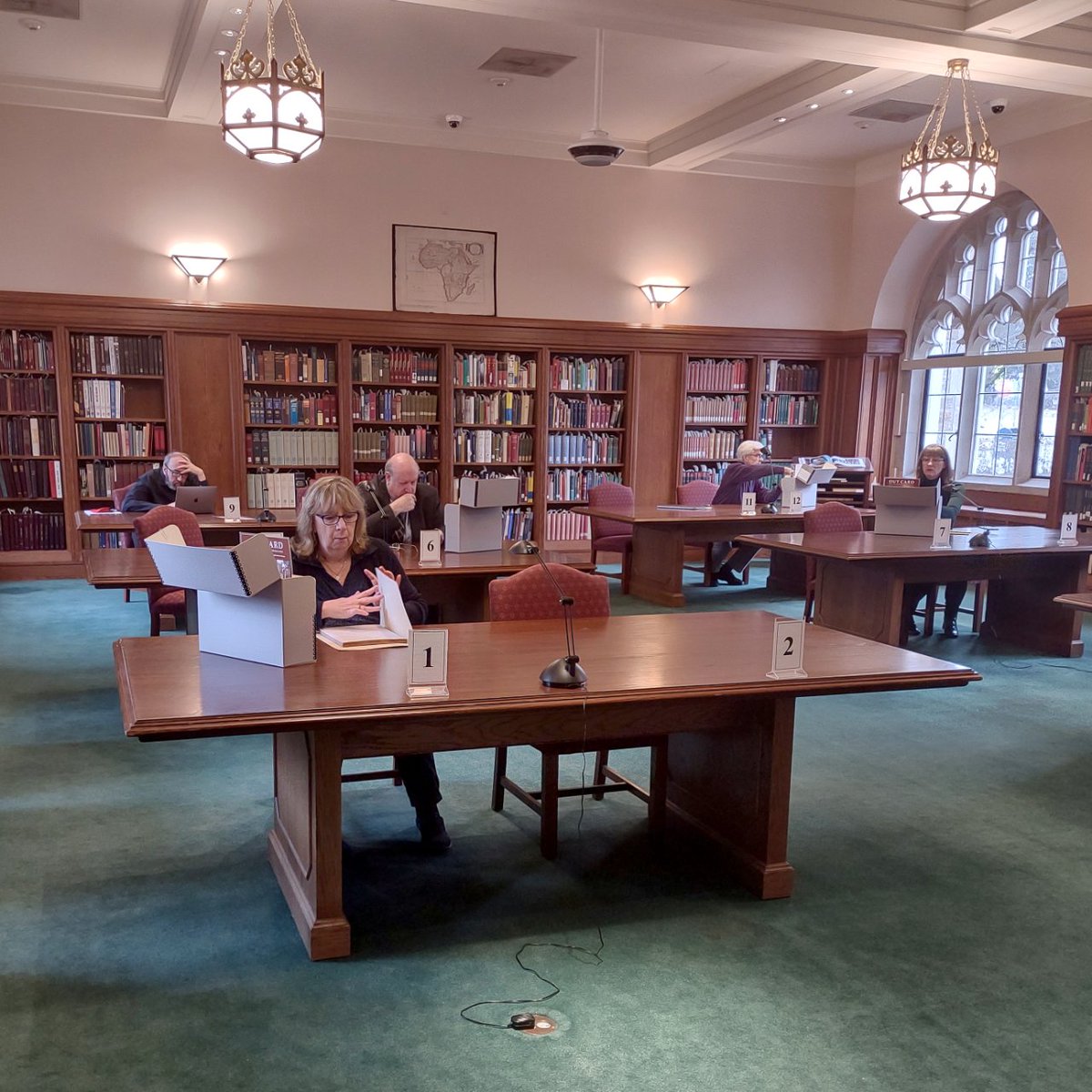 burnslibrary's tweet photo. We recently welcomed the #WolfePack, the official #NeroWolfe club, to explore collections relating to #RexStout and his detective fiction. Enjoy some of the materials we shared, including notes taken by Alfie Bester during his interviews with Stout! @BCEnglishDept @NeroWolfePack https://t.co/CxdngeLLss