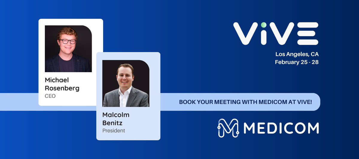 We've arrived at #ViVE2024! Will we see you this week? The Medicom team is eager to discuss how we can contribute to the success of your clinicians &amp; care teams' ability to improve patient outcomes - Fill out the form to meet with us: shorturl.at/ejIZ2

<a href="/theviveevent/">ViVE</a>