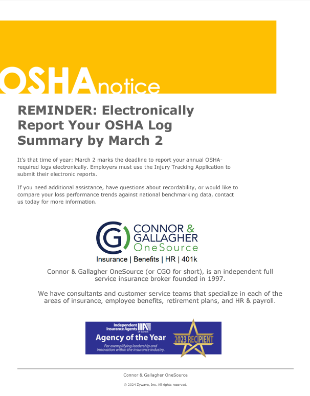 go_cgo's tweet image. 🚨 Friendly Reminder! 🚨 March 2nd is the deadline to electronically report your annual OSHA logs. ⏰ #Employers, make sure to use the Injury Tracking Application for submission.

If you have questions or need assistance, we&apos;re here to help!

#OSHAReporting #ComplianceDeadline