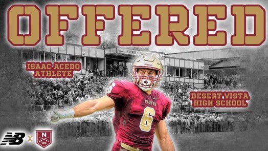 I’m blessed to receive an offer from @NorwichFB. Thank you to @THEcoachRussell and the coaching staff for this opportunity. @ScooterMolander @TheNateGill @CoachFranceDV @DVThunderFB @gridironarizona