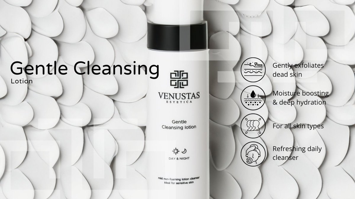 Experience skin serenity with our Gentle Cleansing Lotion, tailored for delicate skin. Formulated with care, it soothes and hydrates, leaving you feeling refreshed. Bid farewell to dryness as it delicately removes impurities, unveiling softness and nourishment.