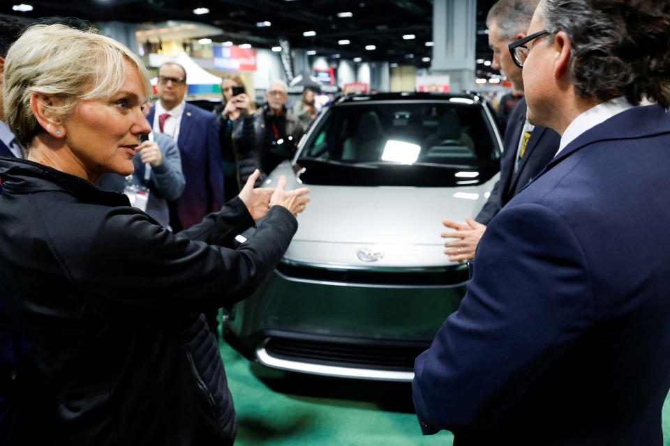 Energy Sec. Granholm optimistic about US EV future:

⚡ 7.6% EV market share in 2023, goal of 50% by 2030
⚡ Record 1.2M EVs sold
⚡ Slowing growth but continuing investment
⚡ $7.5B allocated for 500k charging stations
⚡ Tax credits introduced to encourage EV purchases
⚡ Major