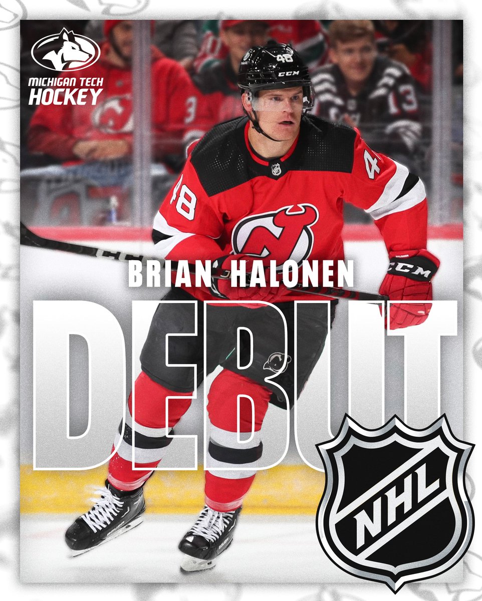 Brian Halonen became the 51st Michigan Tech Husky to play in the NHL when he made his debut with the <a href="/NJDevils/">New Jersey Devils</a> yesterday.

He was an All-American at Tech and a Top 10 <a href="/HobeyBakerAward/">Hobey Baker Award</a> Finalist as a senior.

#mtuhky #FollowTheHuskies