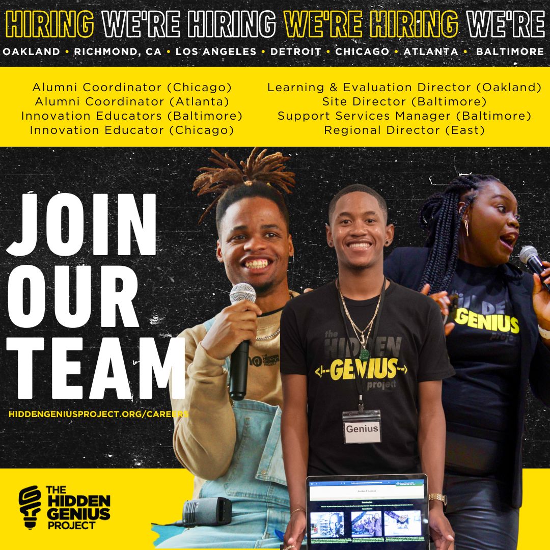 HiddenGeniusPro's tweet image. 💻Grow your career with @hiddengeniuspro! We are looking to fill a wide array of positions across the country to expand our reach and impact✏️:

View the latest roles at buff.ly/3STw9K3 

#Blacknonprofitjobs #Techjobs #lookingforwork #TheHiddenGeniusProject
