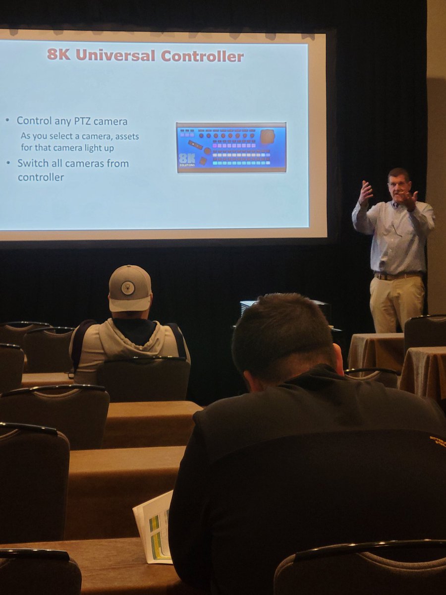 8Ksolutions's tweet photo. Bob White sharing 8KSolutions product updates with NFL video directors.
#PracticeOptimized https://t.co/4uaXe9IFVT