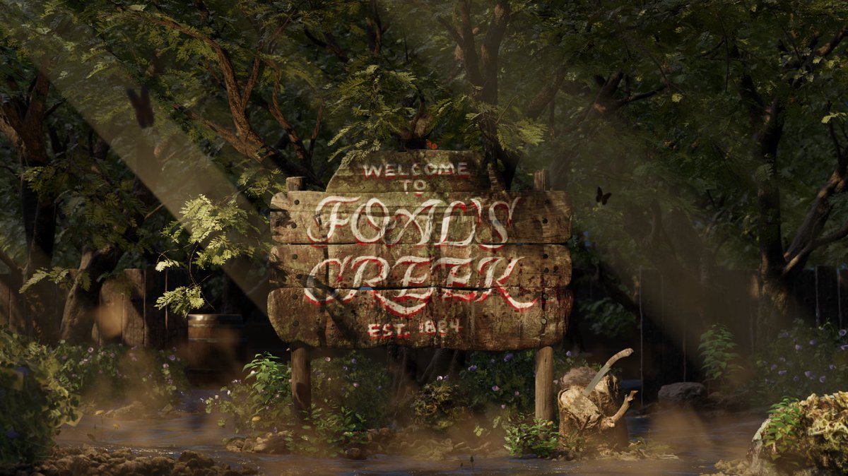 Been a little quiet on here as I've been focused on learning 3D... but ever wonder what some of the locations in Foal's Creek might look like in a AAA game?

#blender #b3d