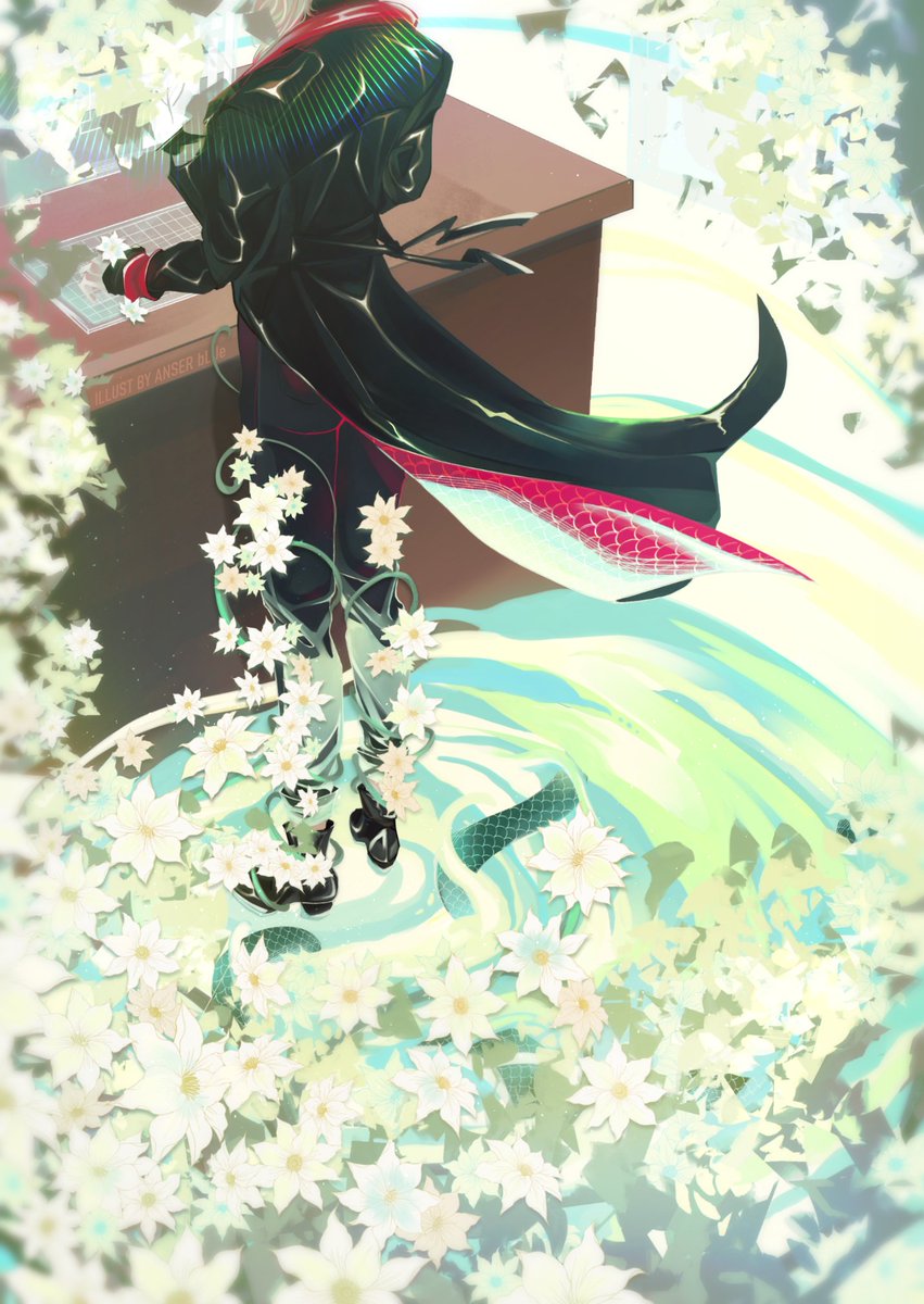 My piece that I did for <a href="/Floraison_Zine/">Floraison ✿ OCs and Flowers Zine</a> :D Oc Edmund in all of his flowery and water glory. Really loved working on this <3 

Please check out the zine it has lots of great artists and writers!

#illustration #oc