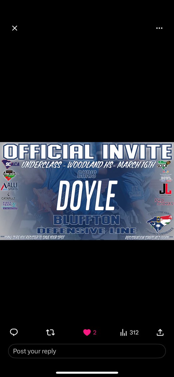 Thanks for the invite, can’t wait to compete !!