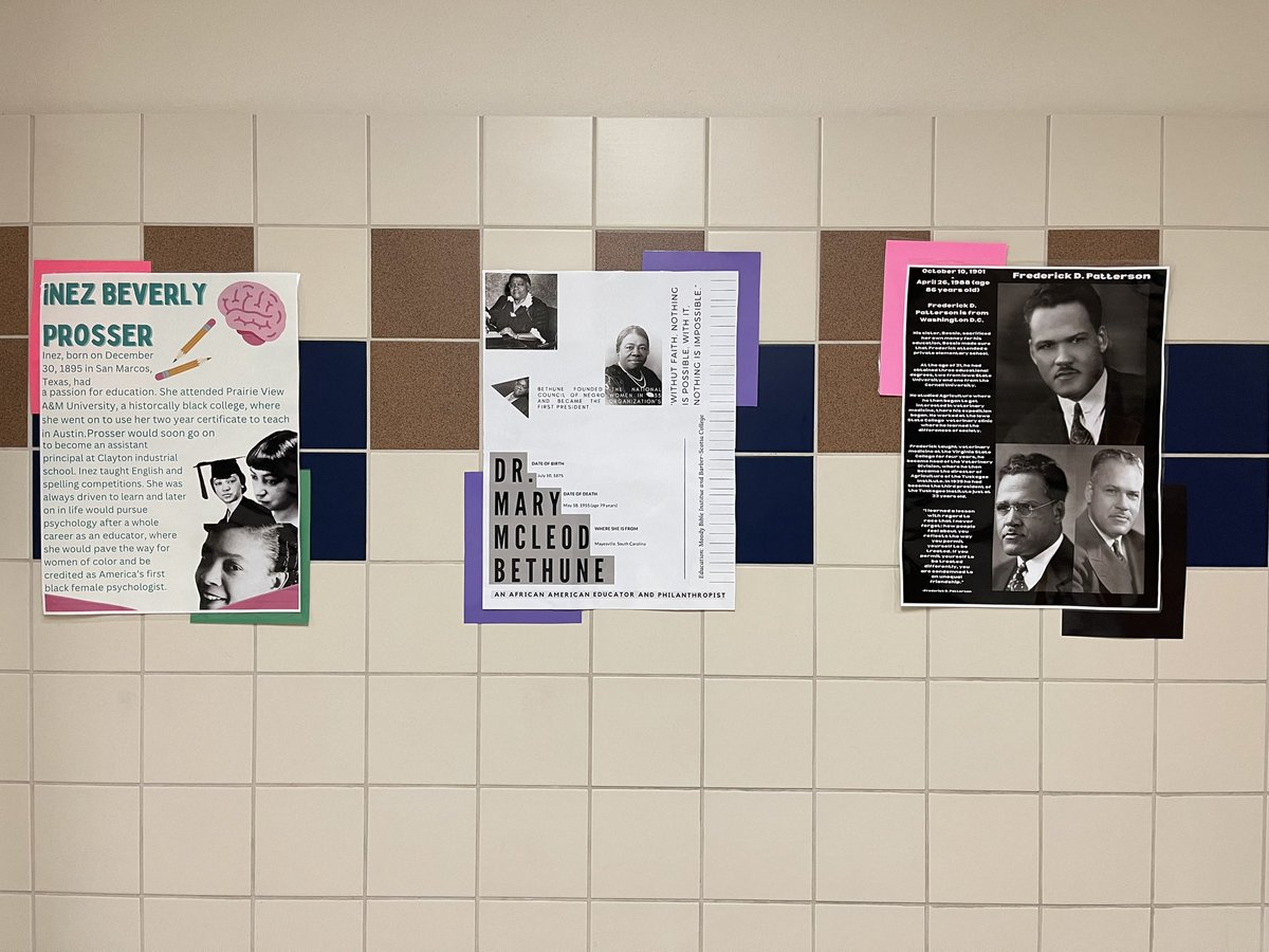 The students of <a href="/SchaefersClass/">Olivia Schaefer</a> learned about and created projects on Black Educators who’ve made an impact in American Education. @KimlyKindred @RISD_Equity #exceedthevision #RISDHonorsHeritage