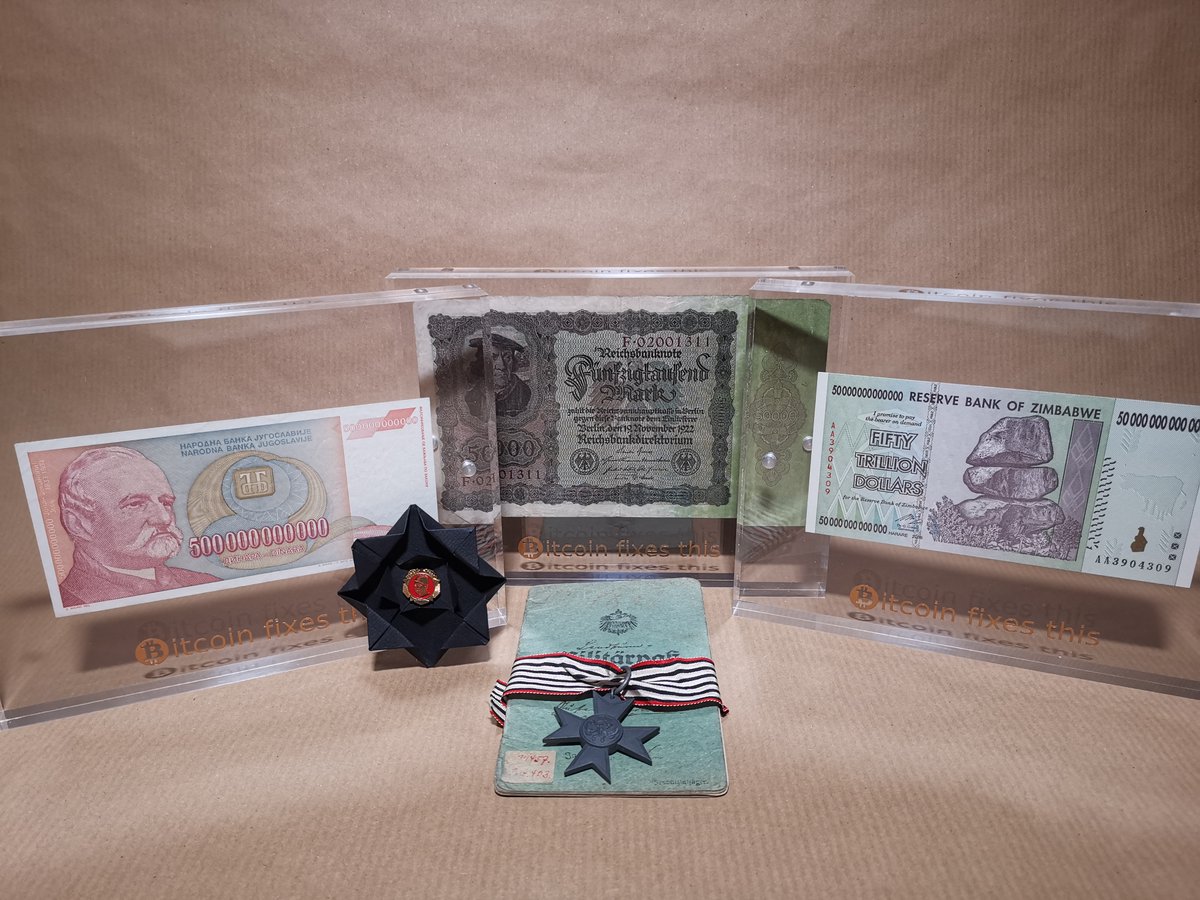 We have our place on <a href="/BitcoinAtlantis/">Bitcoin Atlantis</a> webpage.
bitcoinatlantis.com/art-gallery. If you feel that hyperinflation artifacts may be important for your home or office surroundings, you may like one of these items. All auctions will begin at a reduced reserve price.