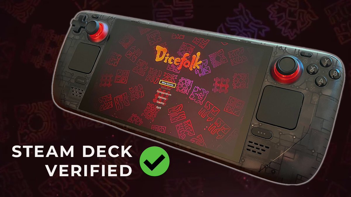 Just in time for launch: @Dicefolk is @Steam Deck Verified. Wee - and I cannot stress this enough - woo.