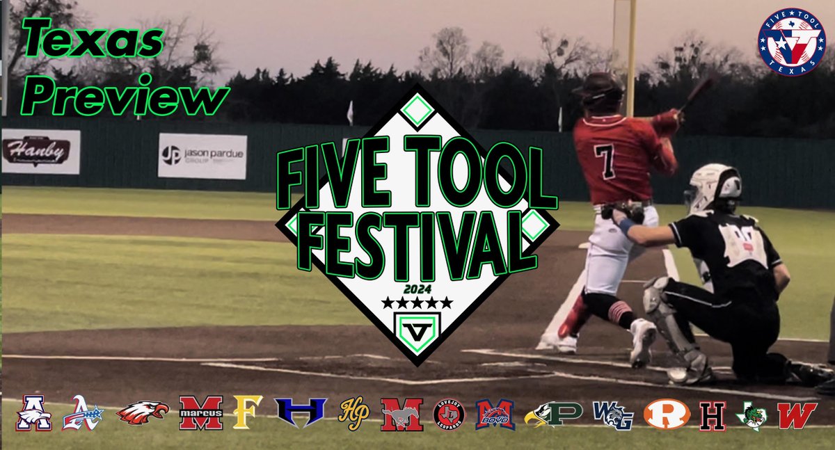 🎉 @FiveTool Festival Preview (@FiveToolTexas Schools) Festival week is here! We're previewing our LOADED tournament with detailed team-by-team breakdowns featuring player reports, team notes and much more. READ: fivetool.org/news/five-tool…