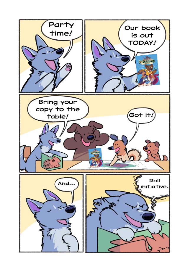 dndoggos's tweet photo. Holy sniff! The wait is finally over. It's our book birthday!!

I can't believe this is actually happening! Thank you all for being on this epic journey with us. I hope you enjoy this literary adventure as much as I enjoyed making it! https://t.co/Ecw2RDnPz8