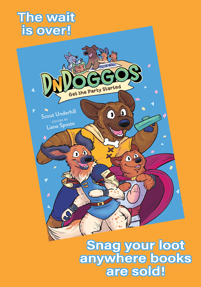 dndoggos's tweet photo. Holy sniff! The wait is finally over. It's our book birthday!!

I can't believe this is actually happening! Thank you all for being on this epic journey with us. I hope you enjoy this literary adventure as much as I enjoyed making it! https://t.co/Ecw2RDnPz8