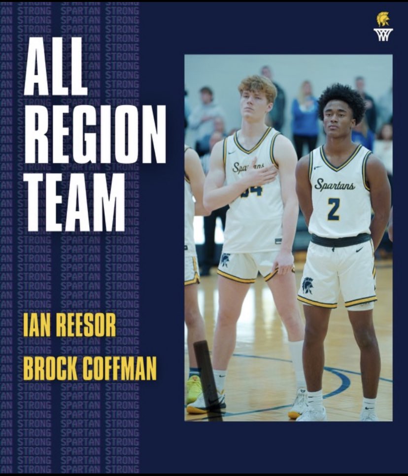 Congratulations to senior Ian Reesor and junior Brock Coffman on being selected to the All 11th Region coach’s team! @IanReesor_34 @CoffmanBrock #SpartanStrong