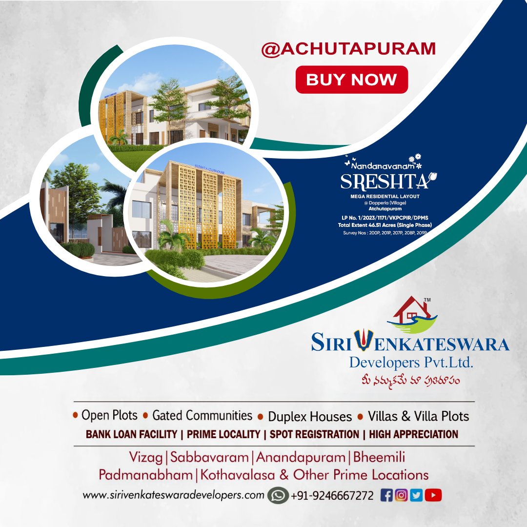 svdpl1's tweet photo. 📈 Boost your investment portfolio with our prime selection of open plots in Vizag! #GalaxyS24📷#Andhra #OnePlusWatch2 #GodMorningTuesday https://t.co/2FfN6adEky
