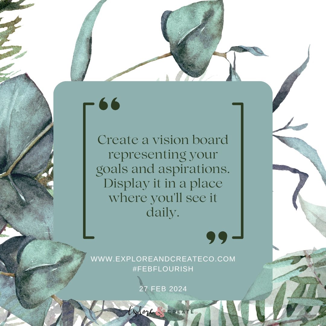 rellypops's tweet photo. #FebFlourish today, let’s focus on the word “vision.” In the context of vision boards, it represents the clarity and foresight you have regarding your goals and aspirations. It’s about visualizing what you want to achieve and creating a roadmap to get there. https://t.co/upLqMR1VtE