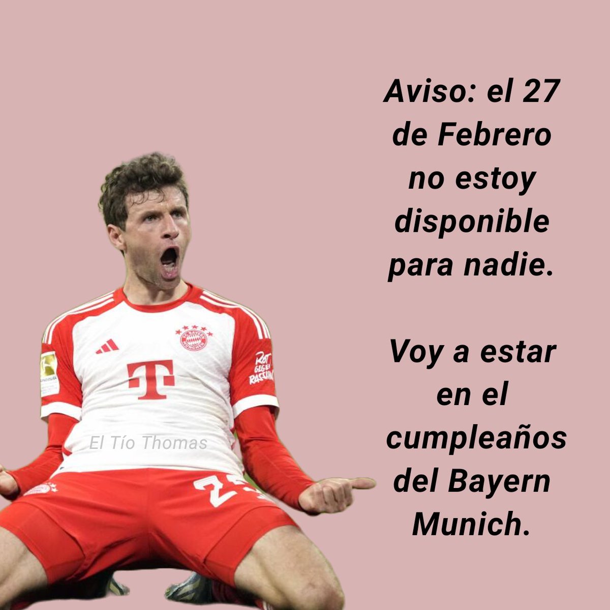 El_TioThomas's tweet photo. Ya saben. 😘

#BayernMunich 
#MiaSanMia https://t.co/HbPXHZRuIj