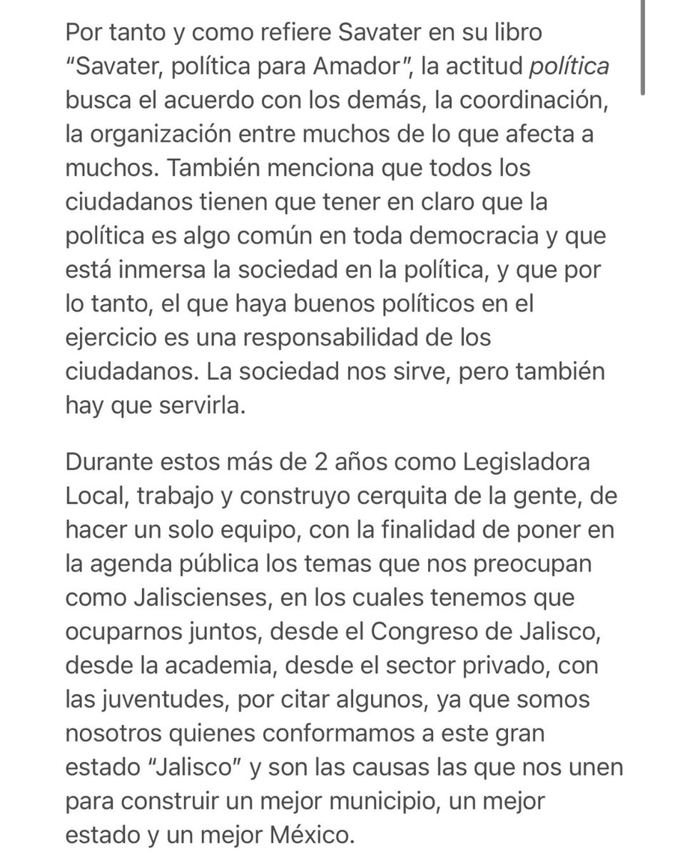 mirellemontes's tweet photo. 📰 ¡Jalisco nuestra causa! 

Desde diversos sectores, como la academia, el sector empresarial y la sociedad civil, estamos abordando las preocupaciones de las y los ciudadanos. Como legisladora, continuó impulsando acciones donde ponemos al centro a las personas. 

Mi compromiso es contigo, luchando y alzando la voz juntos, para seguir humanizando la política. 

#MM #MirelleMontes #Jalisco #Guadalajara #MiCausaEsJalisco

Leer completa: https://t.co/byCxtnfLWA