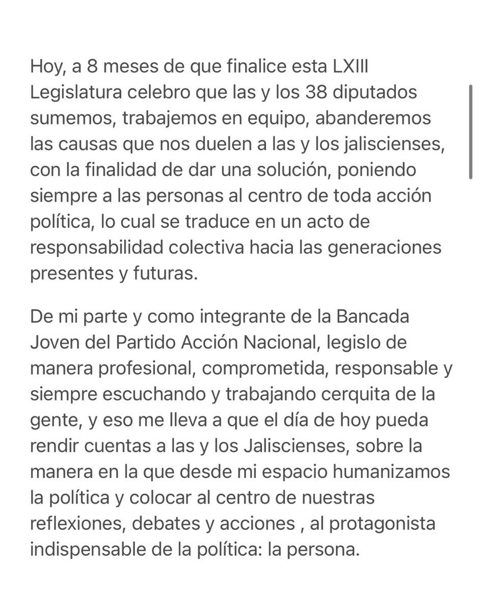 mirellemontes's tweet photo. 📰 ¡Jalisco nuestra causa! 

Desde diversos sectores, como la academia, el sector empresarial y la sociedad civil, estamos abordando las preocupaciones de las y los ciudadanos. Como legisladora, continuó impulsando acciones donde ponemos al centro a las personas. 

Mi compromiso es contigo, luchando y alzando la voz juntos, para seguir humanizando la política. 

#MM #MirelleMontes #Jalisco #Guadalajara #MiCausaEsJalisco

Leer completa: https://t.co/byCxtnfLWA