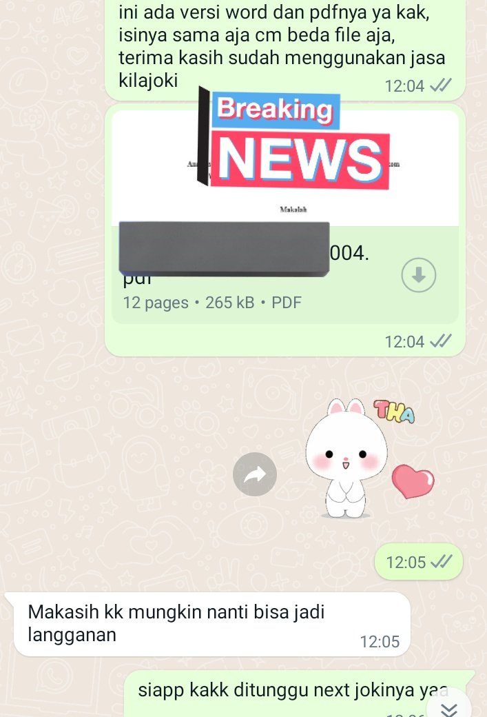 kilajoki's tweet photo. #66 REAL TESTI BY KILAJOKI

✨makalah ilmu komunikasi✨

#joki #jokitugas #jokitugaskuliah #jokitugasmurah #zonauang #jokiskripsi https://t.co/nQdXsTIxx4